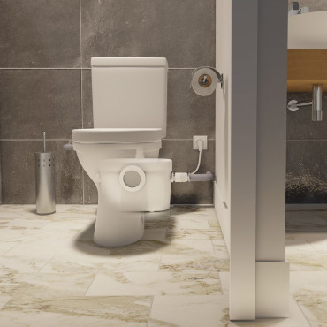 Sanibroyeur Saniflush toilet met ingebouwde, krachtige vermaler